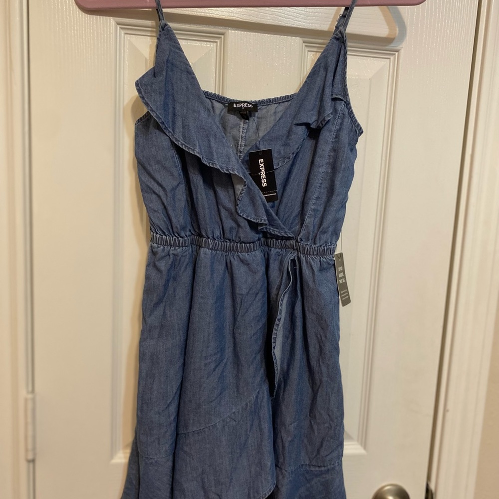 Womens xs denim like dress 👗 nwt